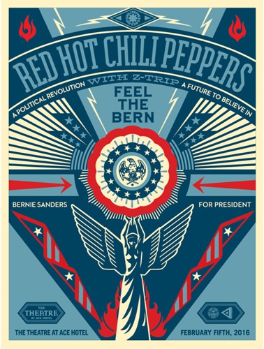 Red Hot Chili Peppers - Feel The Bern (First Edition) by Shepard Fairey