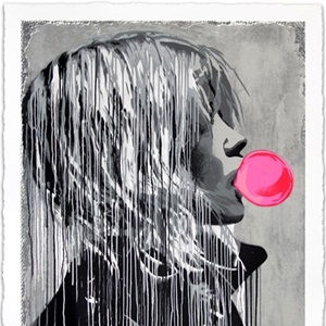 Bubble Gum Girl by Hijack Editioned artwork | Art Collectorz