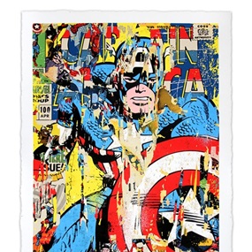 Captain America (Hand-Finished) by Mr Brainwash