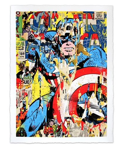 Captain America (Hand-Finished) by Mr Brainwash