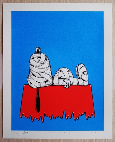 Snoopy Ribboned (Blue) by Otto Schade