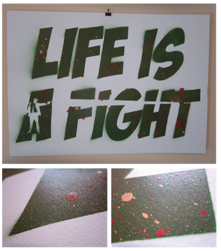 Life Is A Fight (Green) by Noa Prints