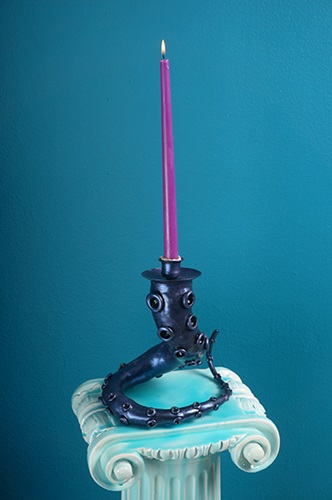 Octopus Tentacle Candlestick  by Adam Wallacavage