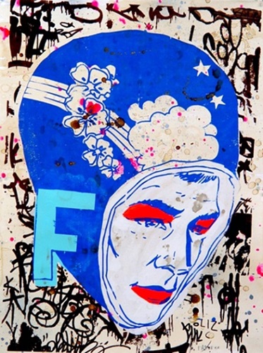F-Head (In Blue) by Faile