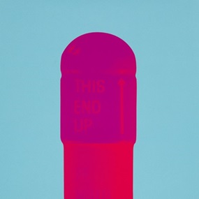 The Cure (Deep Sky Blue / Electric Purple / Lipstick Red) by Damien Hirst