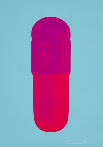 The Cure (Deep Sky Blue / Electric Purple / Lipstick Red) by Damien Hirst