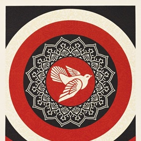 Obey Dove (Dove Target) (Large Format Red) by Shepard Fairey