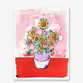 Marilyn Van Gogh Sunflowers (Pink HPM) by Anthony Lister