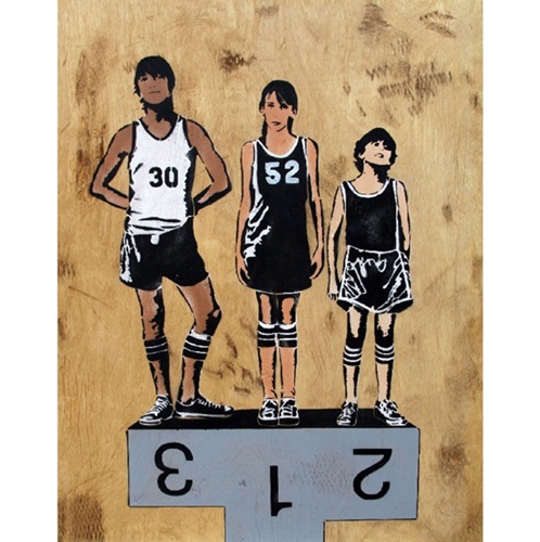 Race (Stencil on Wood) by Icy And Sot