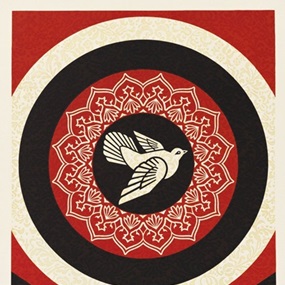 Obey Dove (Dove Target) (Large Format Black) by Shepard Fairey