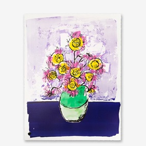 Marilyn Van Gogh Sunflowers (Purple HPM) by Anthony Lister