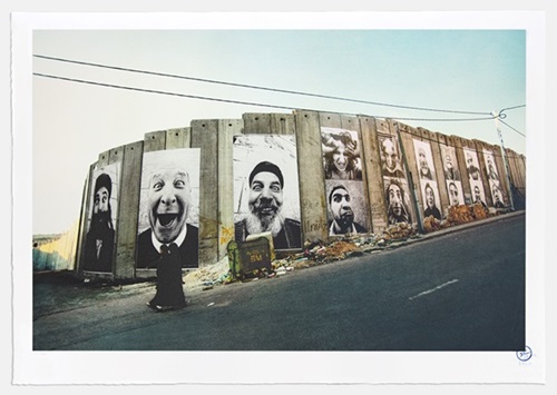 28 Millimètres, Face 2 Face, Separation Wall, Security fence, Palestinian side, Bethlehem, 2007  by JR