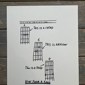 Three Chords (Now Form A Band) (Letterpress Edition) by Tony Moon