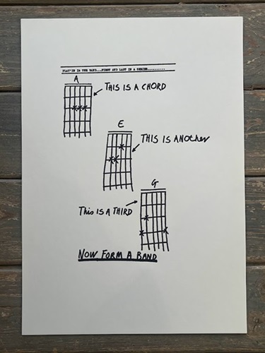 Three Chords (Now Form A Band) (Letterpress Edition) by Tony Moon