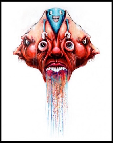 Exiting The Triclops  by Alex Pardee
