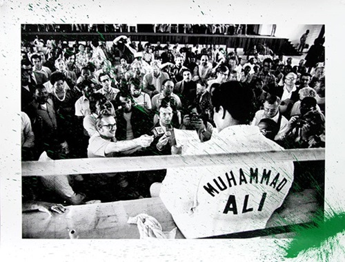 Showman Ali (Green) by Mr Brainwash