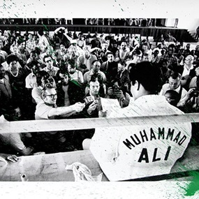 Showman Ali (Green) by Mr Brainwash
