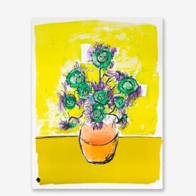 Marilyn Van Gogh Sunflowers (Yellow HPM) by Anthony Lister