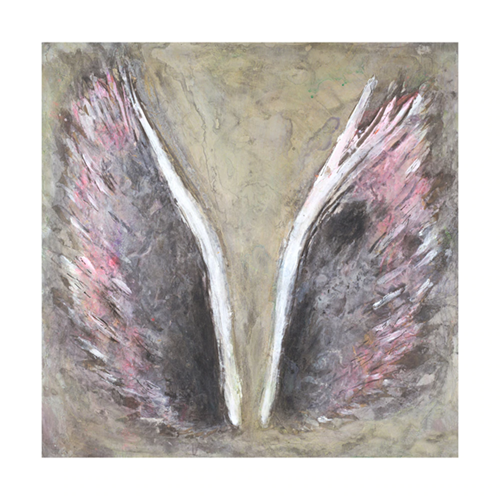 Rain Wings With Cherry Blossoms (36 x 36 Inch) by Colette Miller