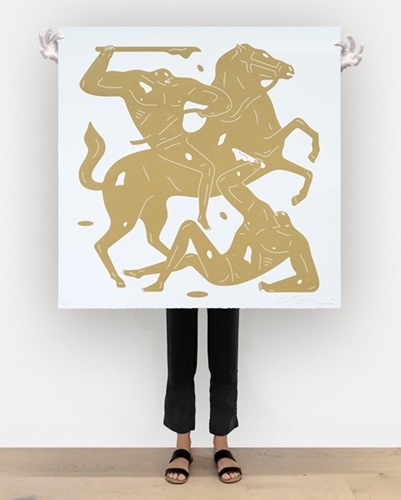 Into The Night MMXXI (Gold / White) by Cleon Peterson