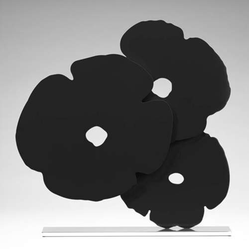 Poppies (Black) by Donald Sultan