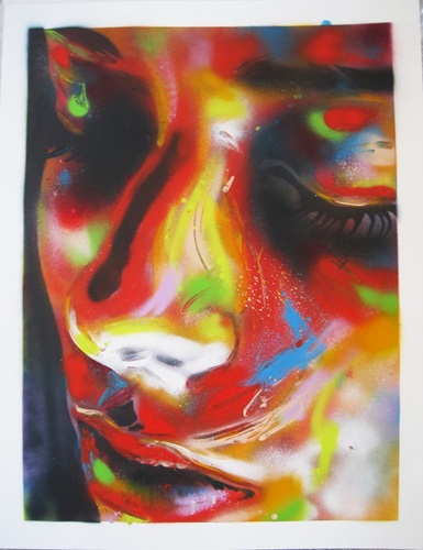 Untitled (Spray Painted Portrait) (First edition) by David Walker