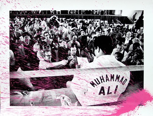 Showman Ali (Pink) by Mr Brainwash
