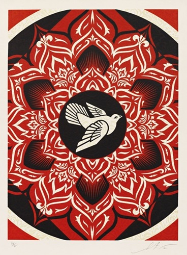 Lotus Target (Large Format Black) by Shepard Fairey