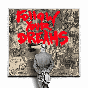 Street Connoisseur - Follow Your Dreams (Red) by Mr Brainwash