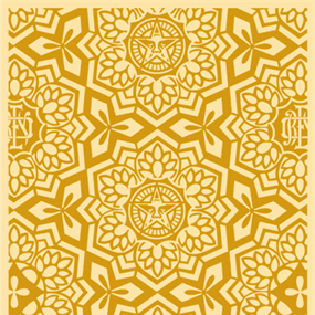 Yen Pattern (Gold) by Shepard Fairey