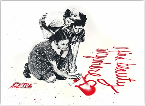 I Find Beauty Everywhere (Red) by Mr Brainwash