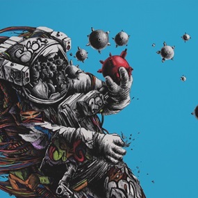 Houston We Have A Problem (Sky Blue Hand-Finished) by Pez