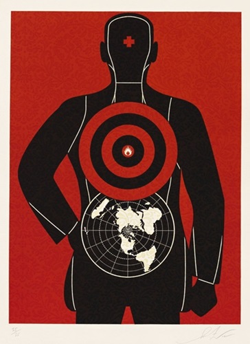 Global Target (Large Format) by Shepard Fairey