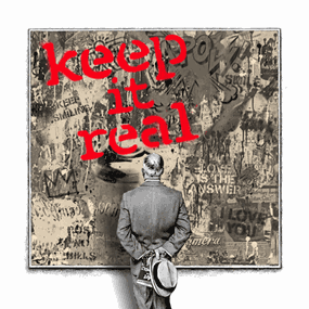 Street Connoisseur - Keep It Real (Red) by Mr Brainwash