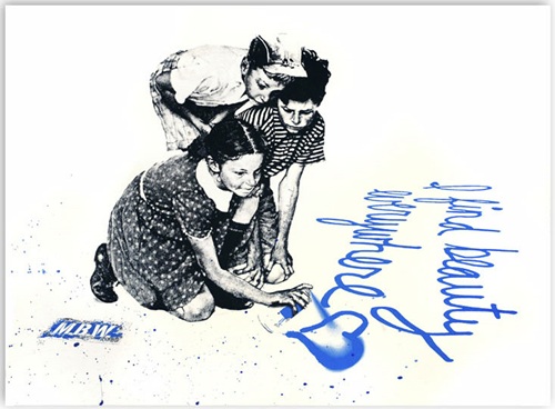 I Find Beauty Everywhere (Blue) by Mr Brainwash