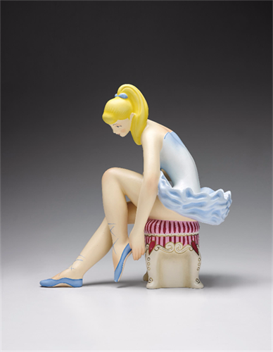 Seated Ballerina (Wood)  by Jeff Koons