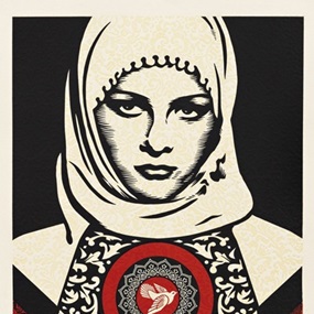 Arab Woman (Large Format Relief Print) by Shepard Fairey