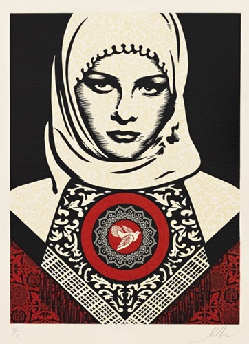 Arab Woman (Large Format Relief Print) by Shepard Fairey