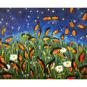 Fireflies (20 x 24 Inch) by Colette Miller