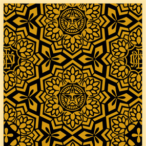 Yen Pattern (Black / Gold) by Shepard Fairey