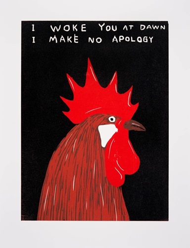 I Woke You At Dawn I Make No Apology  by David Shrigley