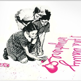 I Find Beauty Everywhere (Pink) by Mr Brainwash