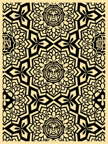 Yen Pattern (Black) by Shepard Fairey