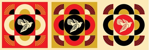 Geometric Dove (Screenprint Set) by Shepard Fairey