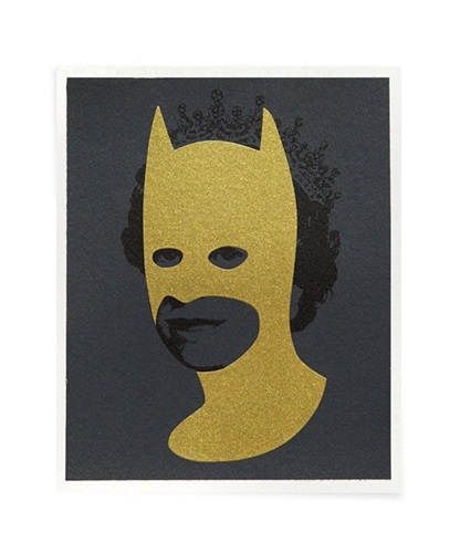 Rich Enough To Be Batman (Gold and Grey (Postcard size)) by Heath Kane