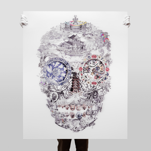 Summer Palace Skull Lenticular (First Edition) by Jacky Tsai