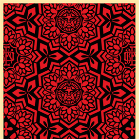 Yen Pattern (Black / Red) by Shepard Fairey