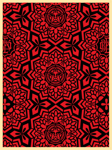 Yen Pattern (Black / Red) by Shepard Fairey