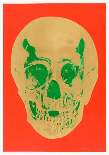 Till Death Do Us Part (Time - Bright Orange, African Gold, Emerald Green) by Damien Hirst