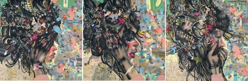 Triptych (Watching You Waste Away; Please Lie To Me; Loose Lips)  by David Choe